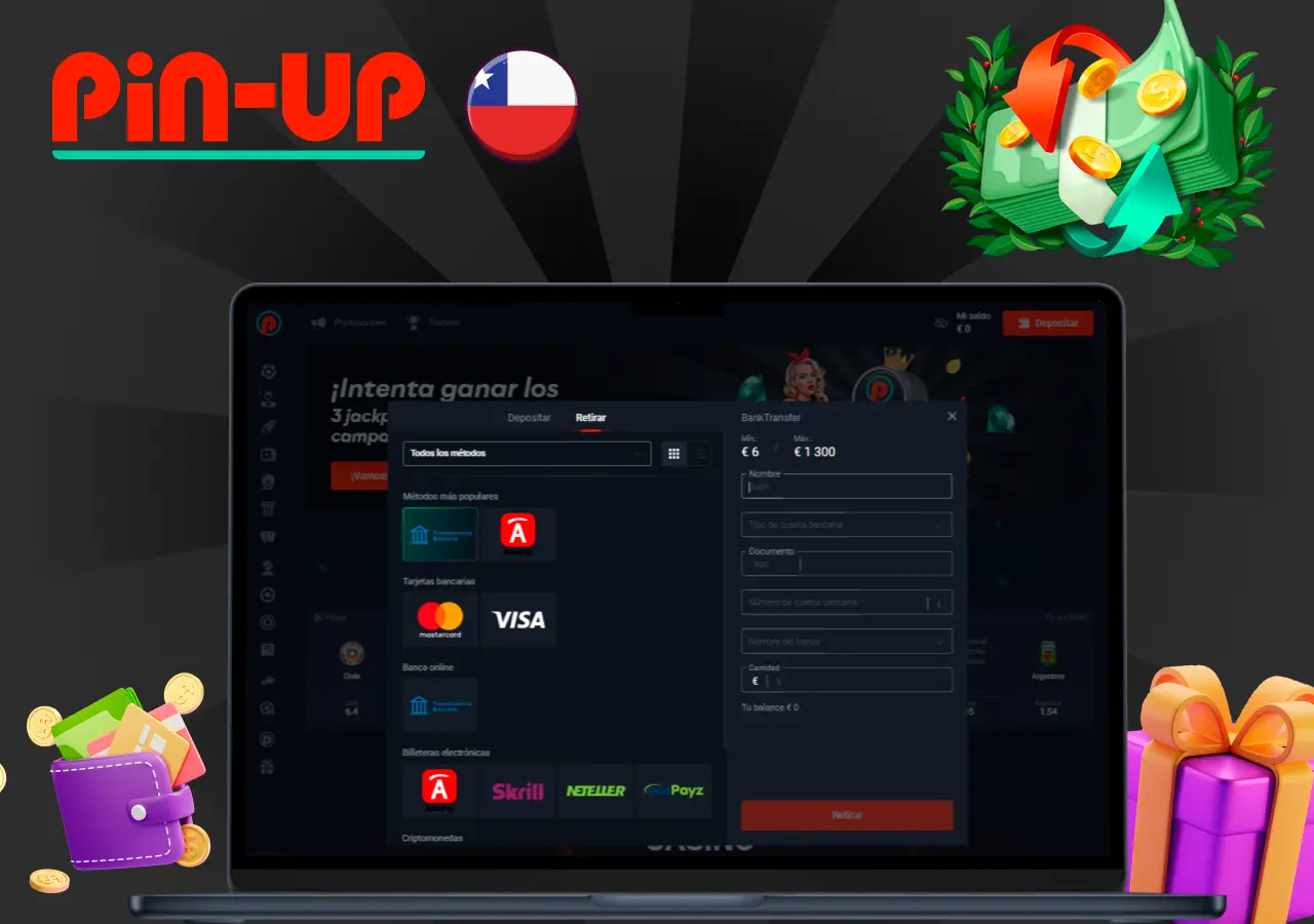 Opciones de retiro en el casino en línea